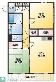 ビラクレール(2LDK/3階)の間取り写真