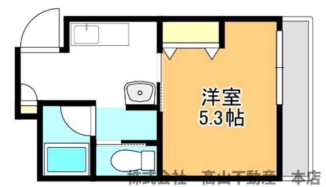 キャンパスシティ正門前I(1K/3階)の間取り写真