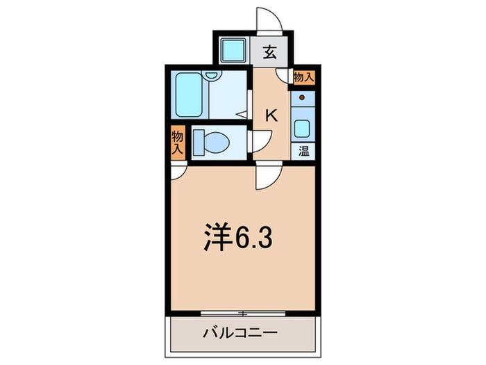 レジデンス王子(1K/3階)の間取り写真
