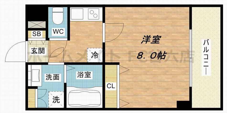 プレサンス梅田(1K/6階)の間取り写真