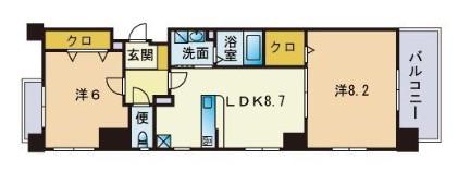 ライズ・Tビル(1LDK/2階)の間取り写真
