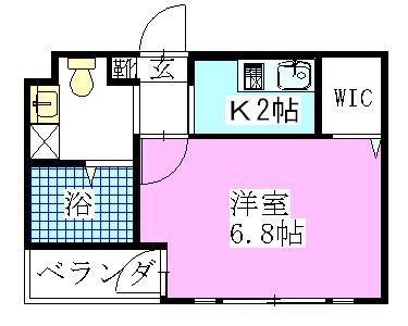 S-FORT西船橋(1K/4階)の間取り写真