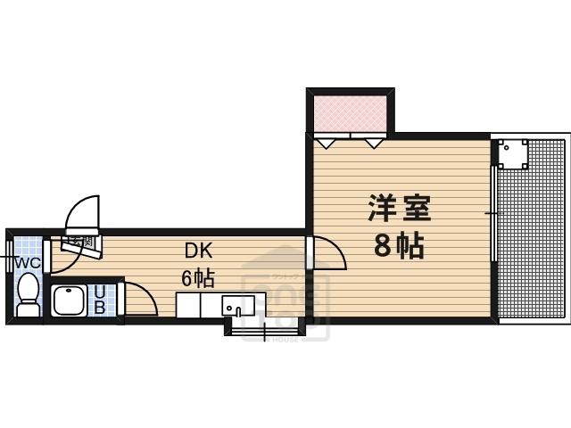 コーポディオ(1K/1階)の間取り写真