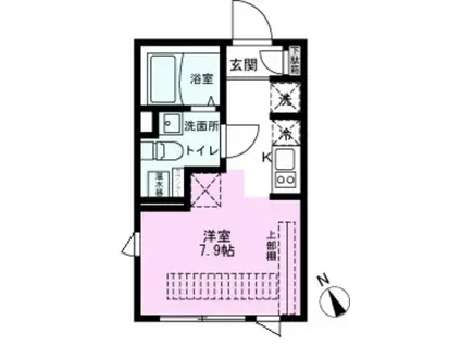 COCOCUBE北千住(ワンルーム/1階)の間取り写真