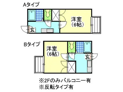 グレイスマルミ(1K/2階)の間取り写真