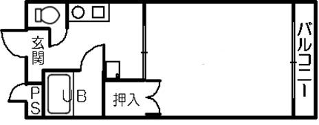 マンションカインド(1K/3階)の間取り写真