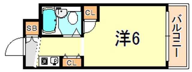 久保ハイツ(ワンルーム/2階)の間取り写真