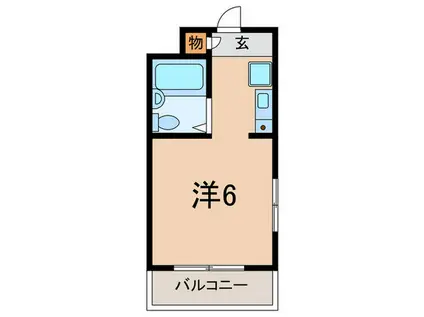 プラス六甲(ワンルーム/2階)の間取り写真