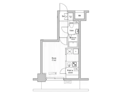 N-STAGE HON-ATSUGI SAKAECHO(1K/3階)の間取り写真