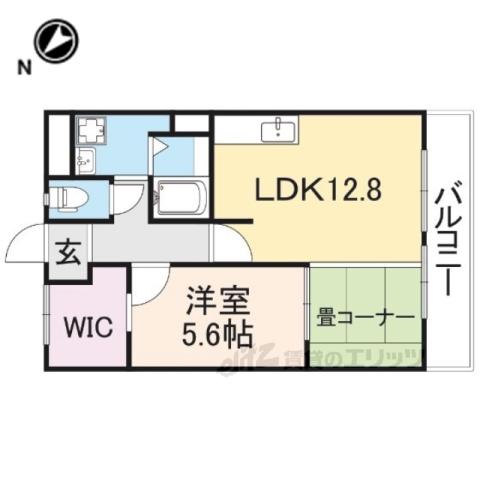 パンセハイツ近江(1LDK/3階)の間取り写真