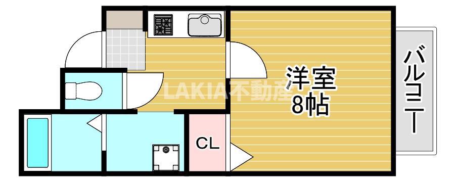 ラフォーレ都島本通II(1K/7階)の間取り写真