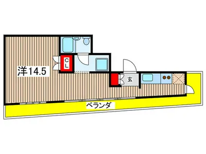 MIYAMA(ワンルーム/5階)の間取り写真
