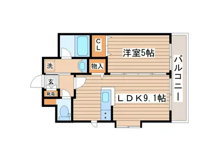 MCHATELET(1LDK/4階)の間取り写真