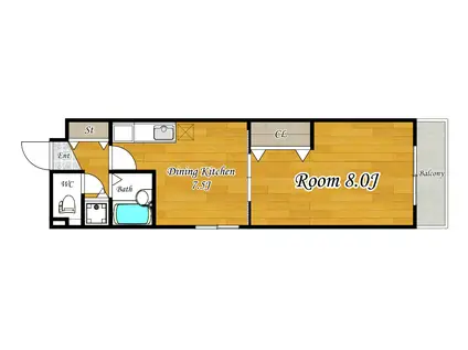 MON LUCIENTE(1DK/1階)の間取り写真