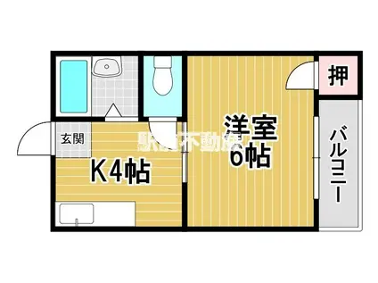 日栄ビル(1K/3階)の間取り写真