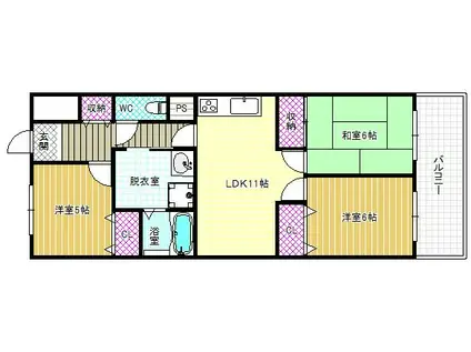 スミイチビル(3LDK/3階)の間取り写真