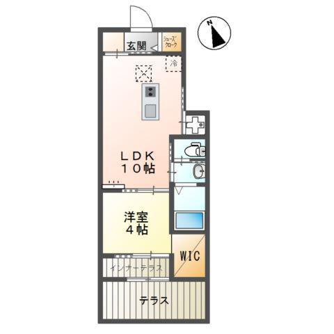 アグリN(1LDK/1階)の間取り写真