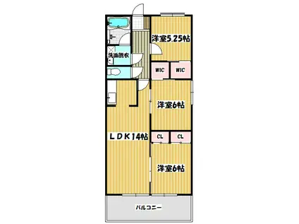 マリモIIBLD(3LDK/1階)の間取り写真