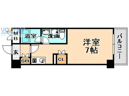 サカトI(1K/5階)の間取り写真