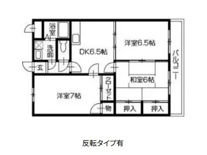 メゾン西町(3DK/3階)の間取り写真