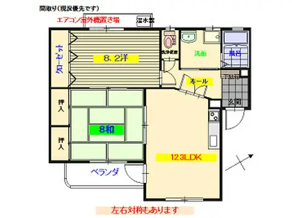 レジデンスY(2LDK/1階)の間取り写真