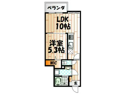 グローリア・ヒデ A(1LDK/1階)の間取り写真