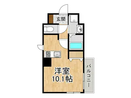 長等2丁目工事(ワンルーム/2階)の間取り写真