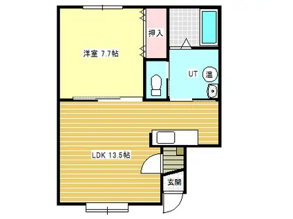ライラック166(1LDK/1階)の間取り写真