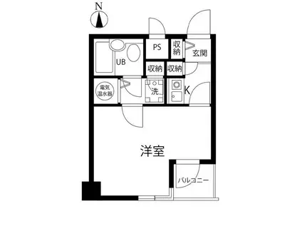 コスモ大井町(1K/2階)の間取り写真