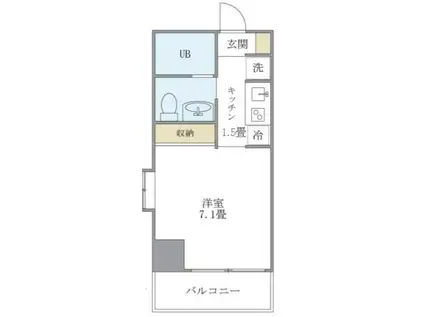 KDXレジデンス御徒町(1K/3階)の間取り写真