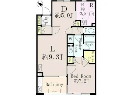 パティオス3番街(1LDK/2階)の間取り写真