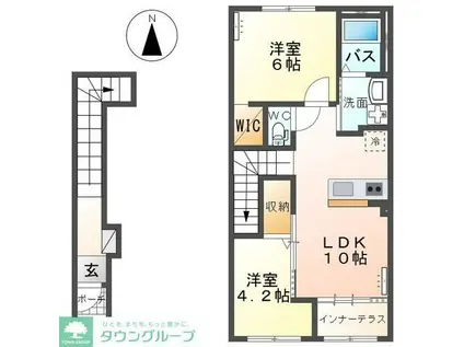 アイリス(2LDK/2階)の間取り写真