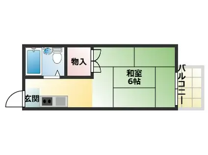 LEEハイム(ワンルーム/2階)の間取り写真