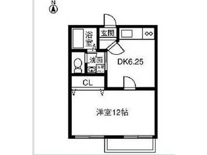 コーポ協和(1DK/1階)の間取り写真