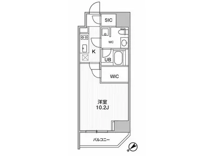 オルタナ恵比寿(1K/8階)の間取り写真