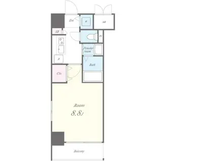 LA KONTESSA(1K/6階)の間取り写真