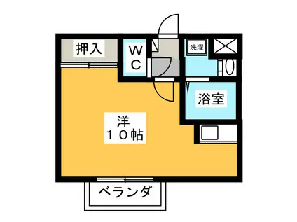 シンシア21・N・M(ワンルーム/2階)の間取り写真