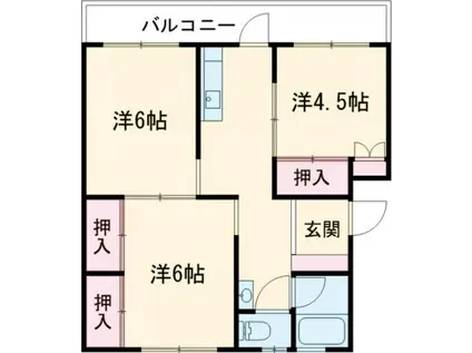 谷口アパート(3K/3階)の間取り写真