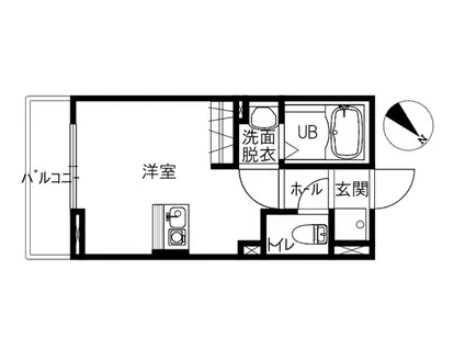 BEANS SOU小立野(ワンルーム/3階)の間取り写真