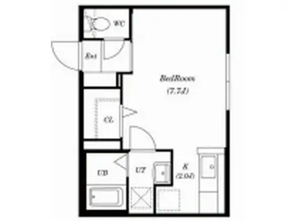 NEXUSE N24(1K/5階)の間取り写真