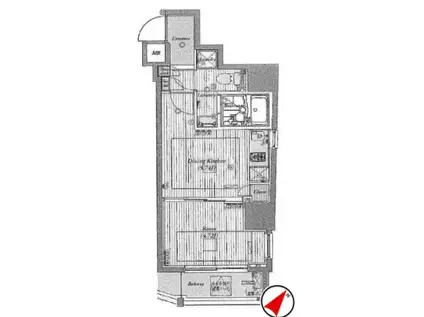 ビバリーホームズ板橋本町(1DK/7階)の間取り写真