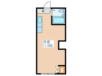 メゾンドノール(ワンルーム/5階)の間取り写真