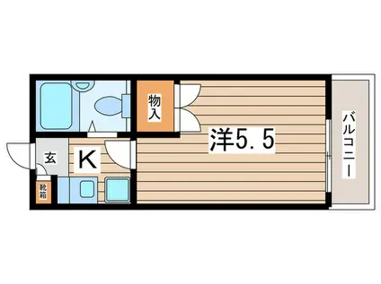 エスポワール綱島(1K/1階)の間取り写真