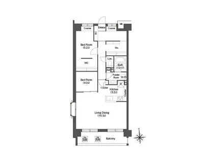 コンフォリア高島平(2LDK/2階)の間取り写真