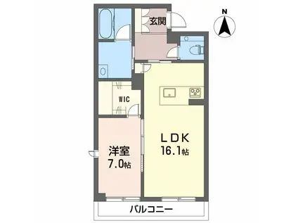 レジデンスSUMIHOU II(1LDK/3階)の間取り写真