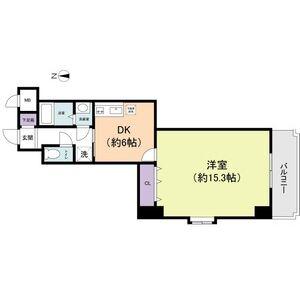 プロビデンス東片端(1DK/6階)の間取り写真