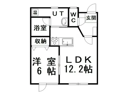 ARK III(1LDK/2階)の間取り写真
