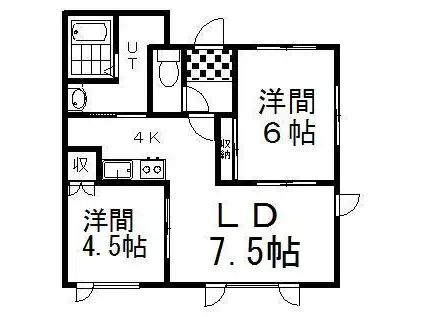 ブランシェ(2LDK/1階)の間取り写真