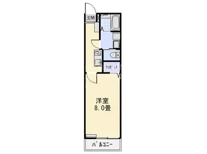 ZEIN住吉(1K/1階)の間取り写真