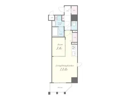 フェニックスコート(1LDK/5階)の間取り写真